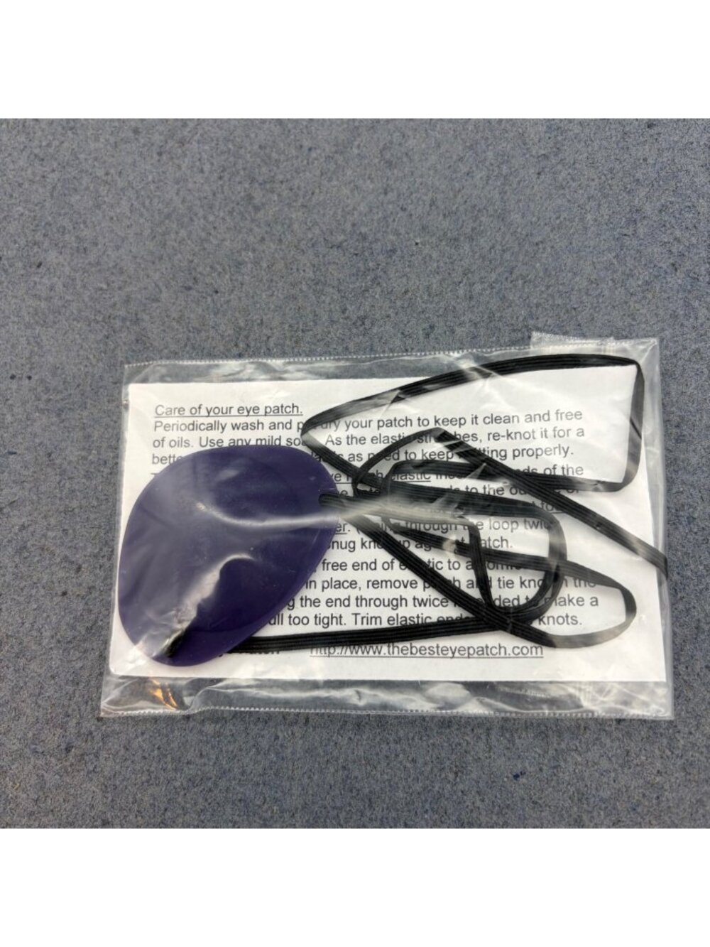 Best Eye Patch Purple Silicone Child Size Small Replaceable Straps  2 X 1.625